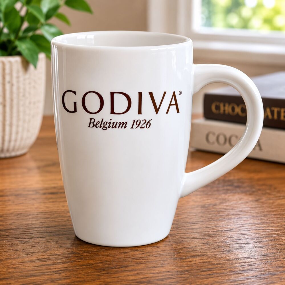 Godiva Belgium 1926 Coffee Mug 8 oz White Chocolate Logo Tea Cup